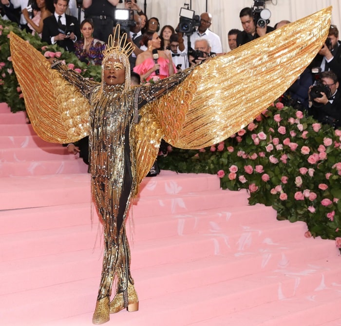 Billy Porter spread his gilded butterfly wings