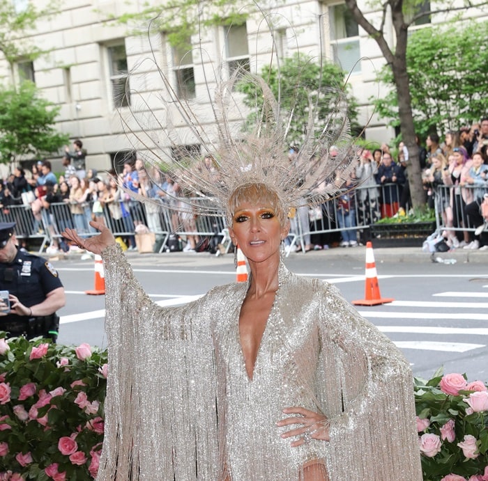 52 master embroiderers spent over 3,000 hours to create Celine Dion's fringe dress