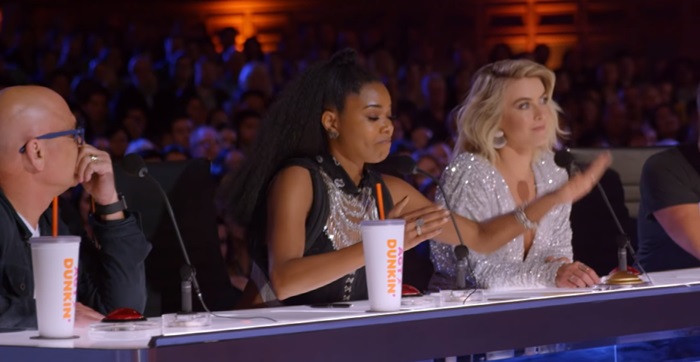 Gabrielle Union gets ready to hit the golden buzzer