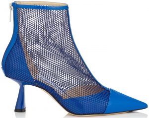 Kix Booties Matching Mesh With Patent Leather and Architectural Heel