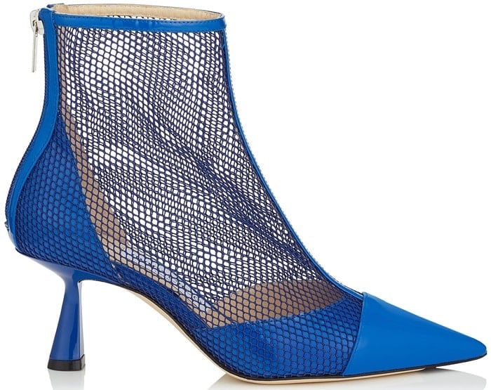 KIX 65 Electric Blue Patent Mesh Pointed Toe Bootie