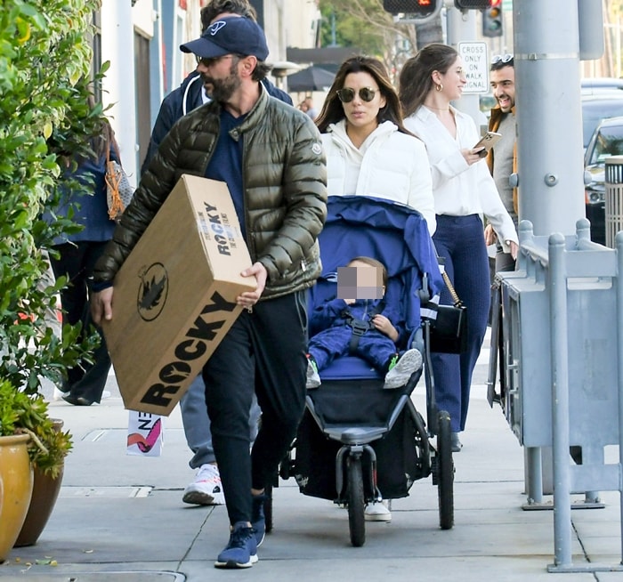 Eva Longoria with her husband José "Pepe" Bastón and son Santiago Enrique