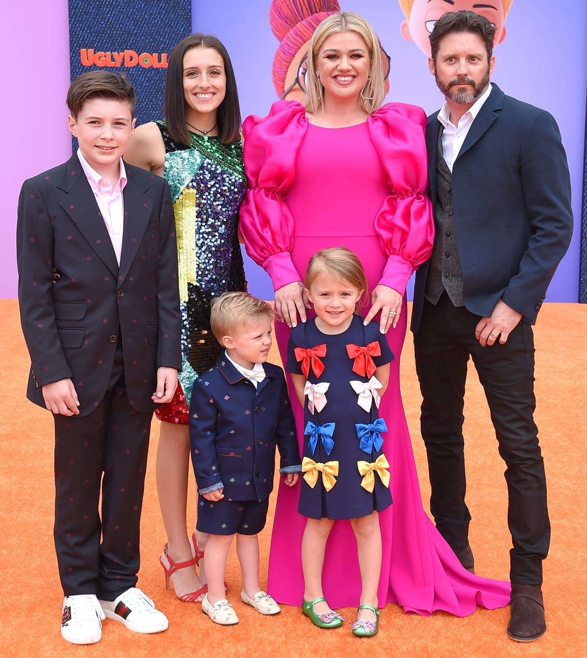 Seth Blackstock, Remington Alexander Blackstock, Savannah Blackstock, Kelly Clarkson, River Rose Blackstock, and Brandon Blackstock