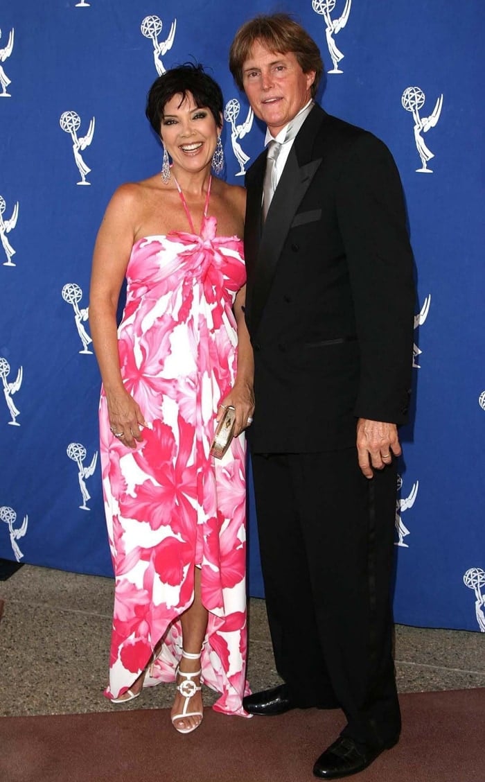 Kris Jenner, pictured with Bruce/Caitlyn Jenner at the 2004 Emmy Awards, has a net worth of around $170 million dollars