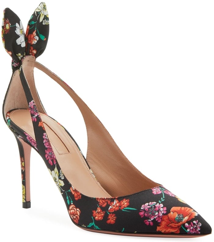 Aquazzura's Deneuve pumps have been updated in a beguiling floral print