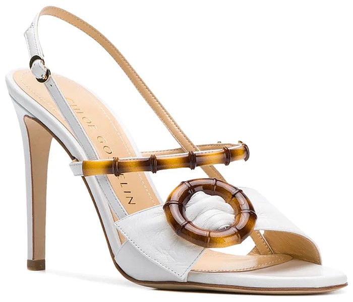 Chloe Gosselin 'Celeste' Sandals in White Leather