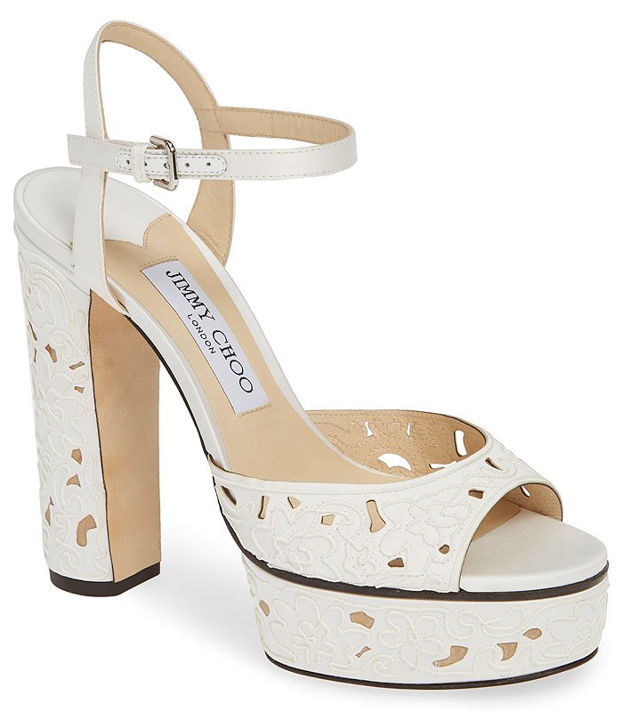 Jimmy Choo Peachy Embroidered Sandals