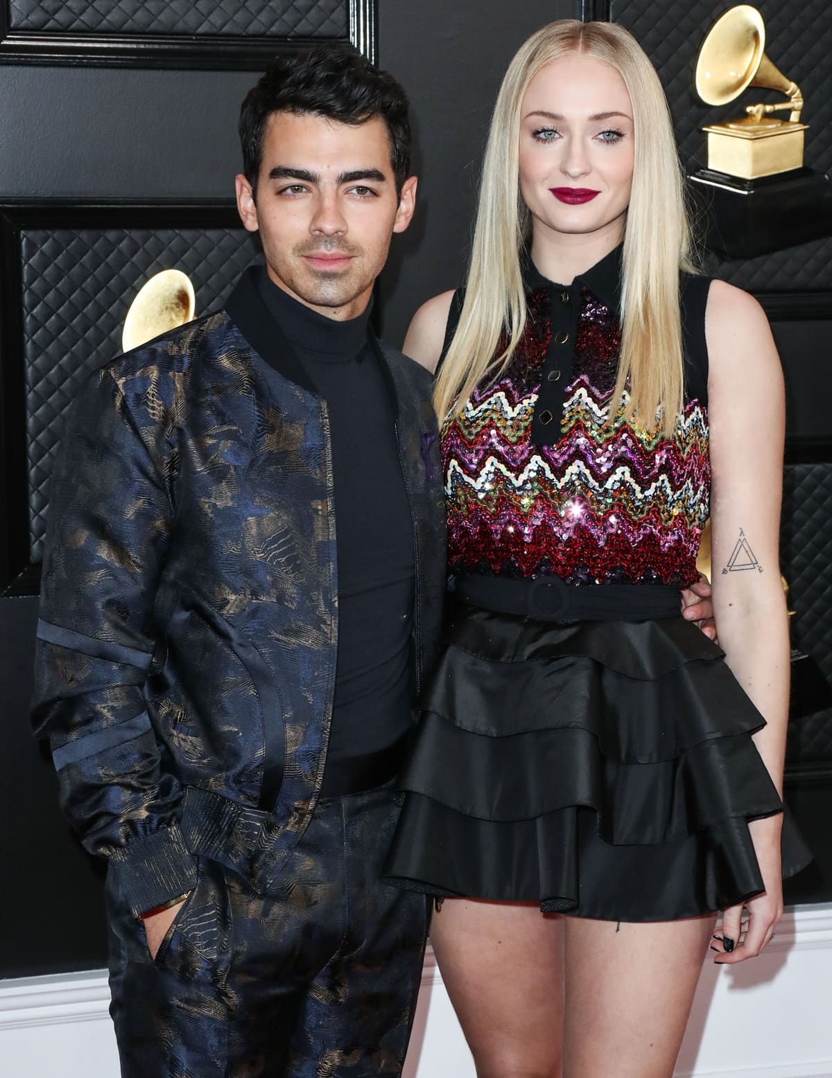 Even without wearing high heels, Sophie Turner still stands head and shoulders above Joe Jonas