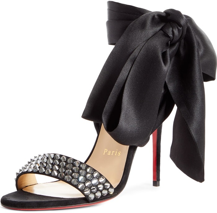 Christian Louboutin's Krystal Du Desert sandals are crafted in Italy of black supple suede
