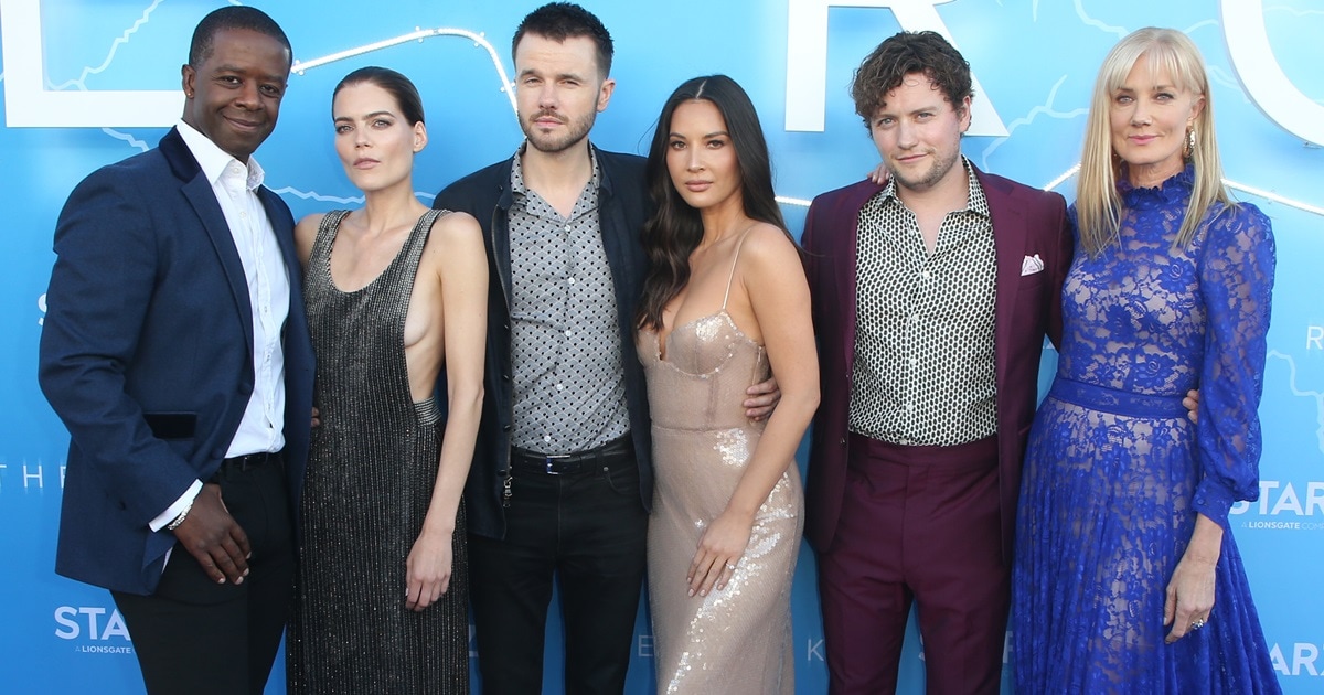 Olivia Munn's Sequin-Embellished Crepe Gown at The Rook Premiere