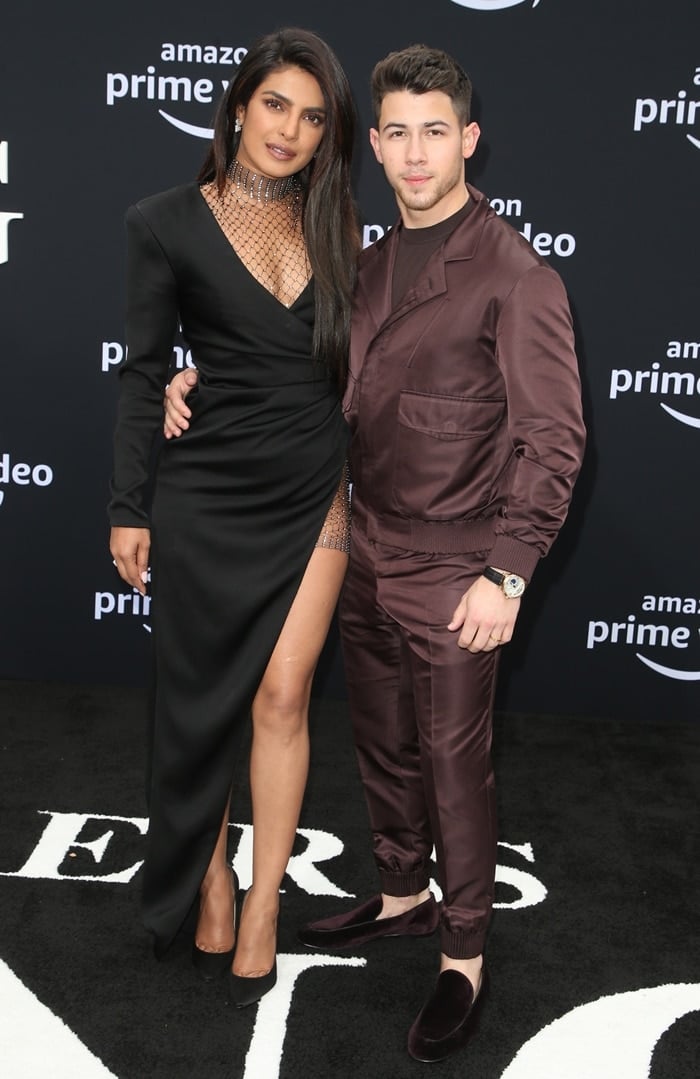 Priyanka Chopra and Nick Jonas at the premiere of their documentary Chasing Happiness at the Regency Bruin Theatre in Los Angeles on June 3, 2019