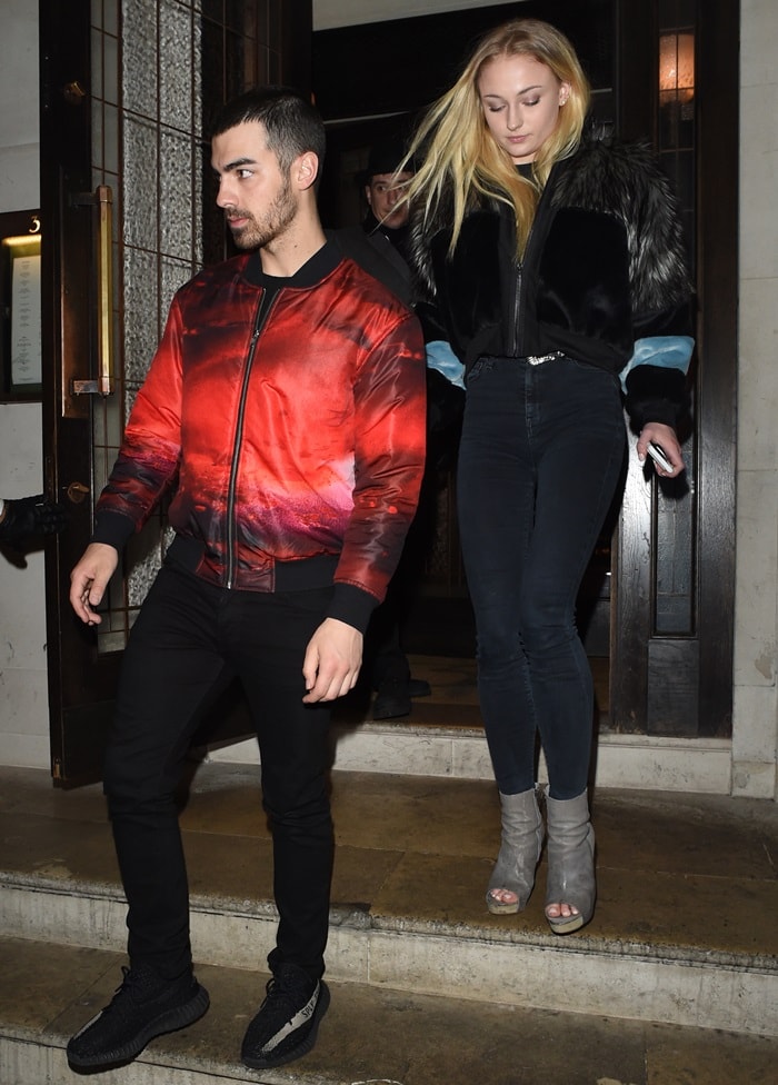 Sophie Turner and boyfriend Joe Jonas celebrated her birthday at 34 Mayfair in London