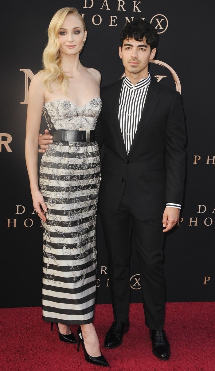 Sophie Turner alongside her then-husband Joe Jonas at the Dark Phoenix premiere