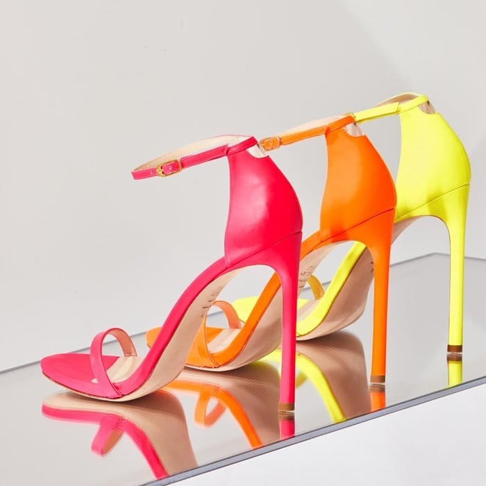 Fluorescent Nudist Sandals in Neon Yellow, Pink, and Orange