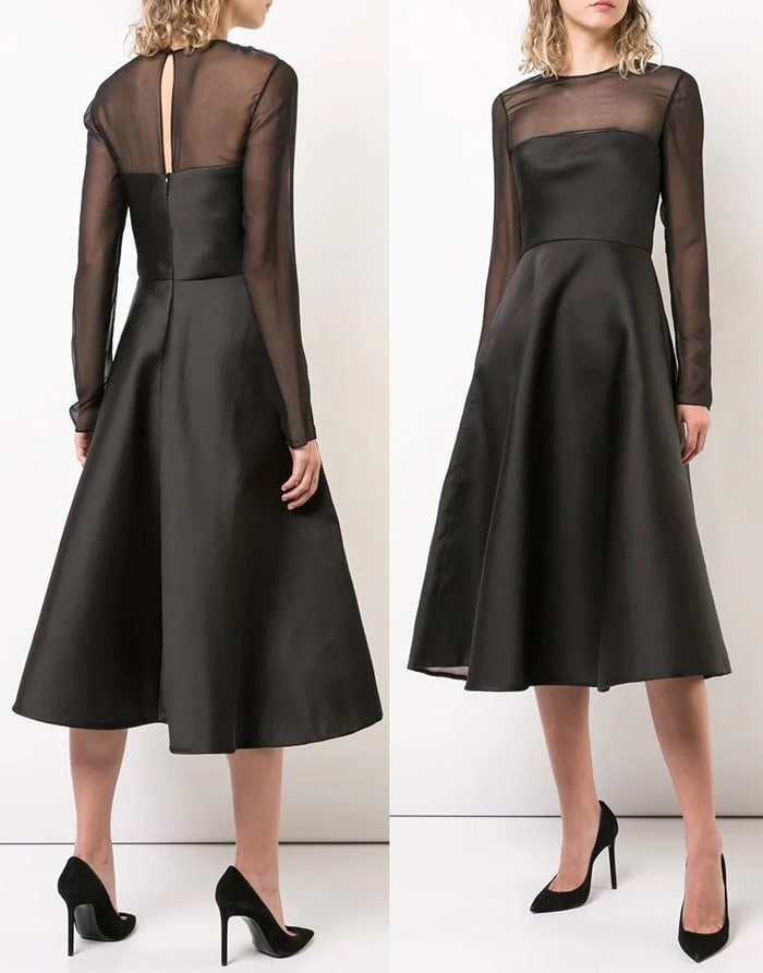 Jason Wu Mesh Panel Flared Dress