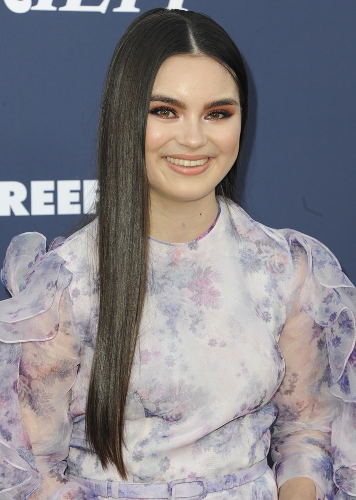Landry Bender's playful floral printed organza dress by Costarellos