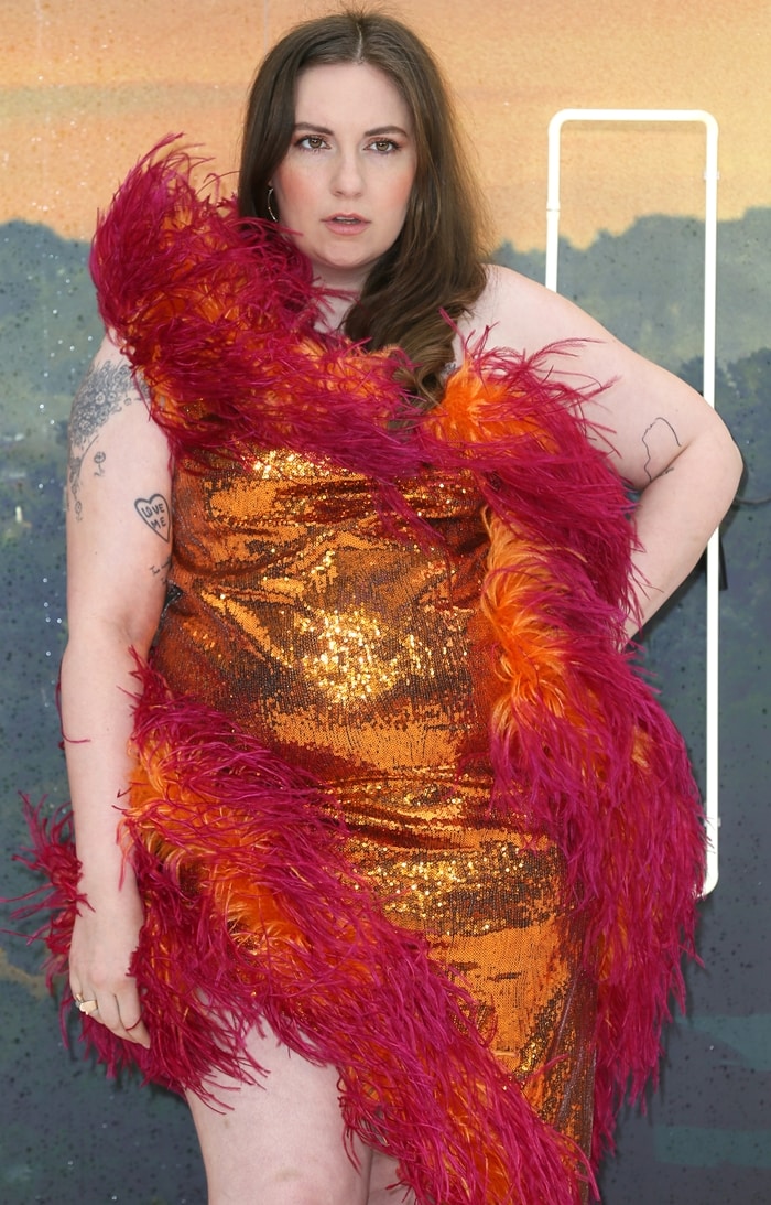 Mad showgirl Lena Dunham in an unflattering dress by 16ARLINGTON 