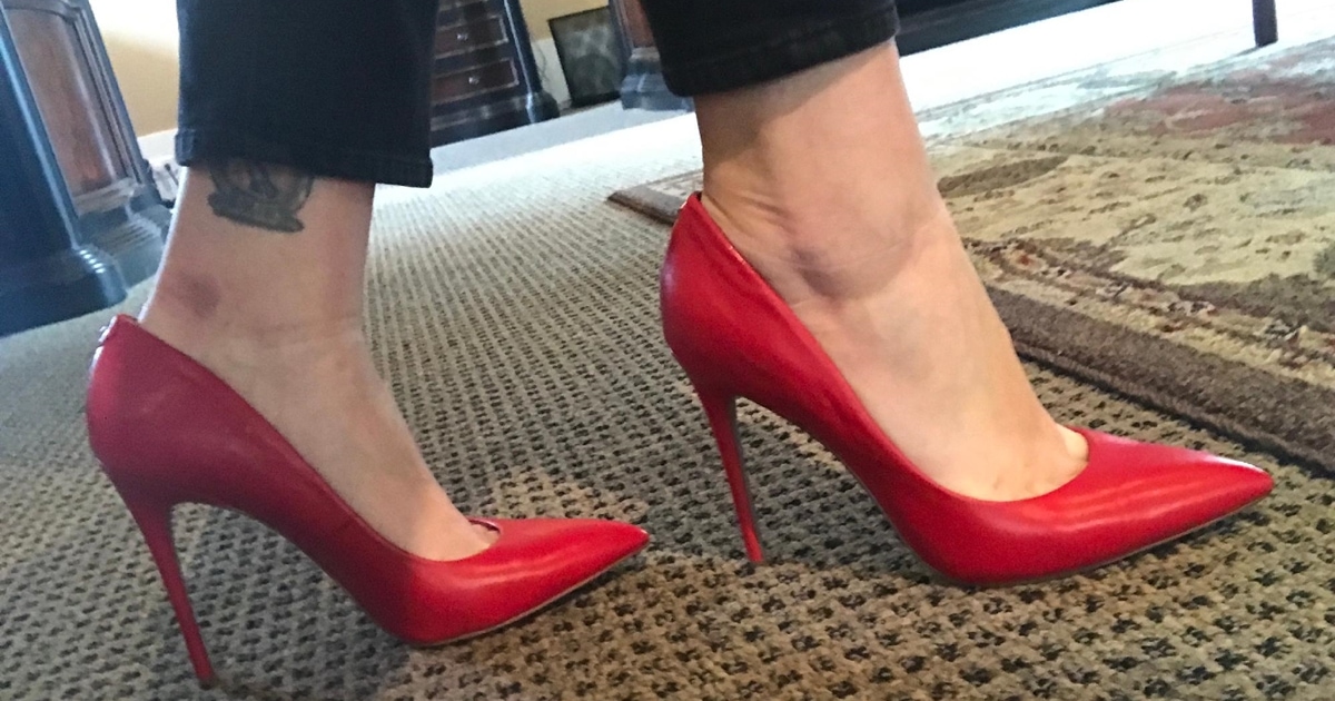 red sam edelman heels