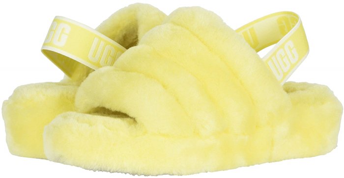 Neon Yellow Fluff Yeah Slippers