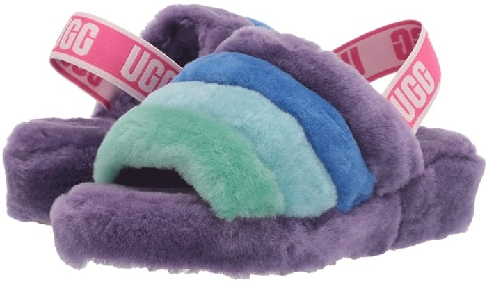 Pride Rainbow Purple Fluff Yeah Slippers