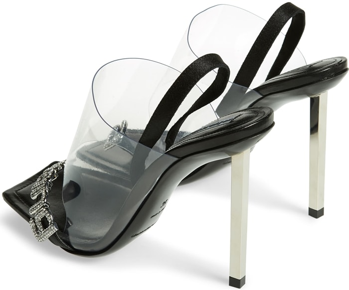 The slingback strap is elasticated to support your foot when walking