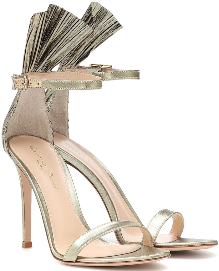 Gold Metallic Belvedere Lamé Sandals