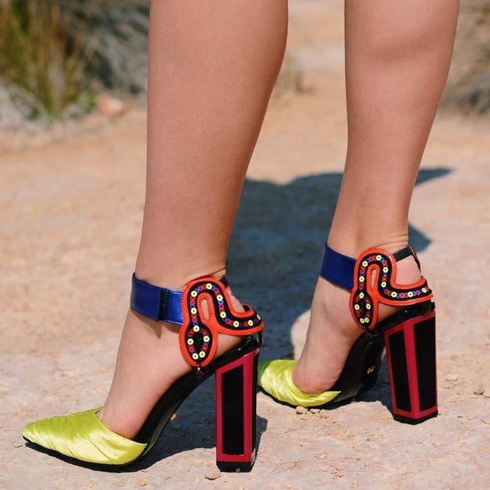 Multicolour leather and rubber Mamba pumps from Kat Maconie