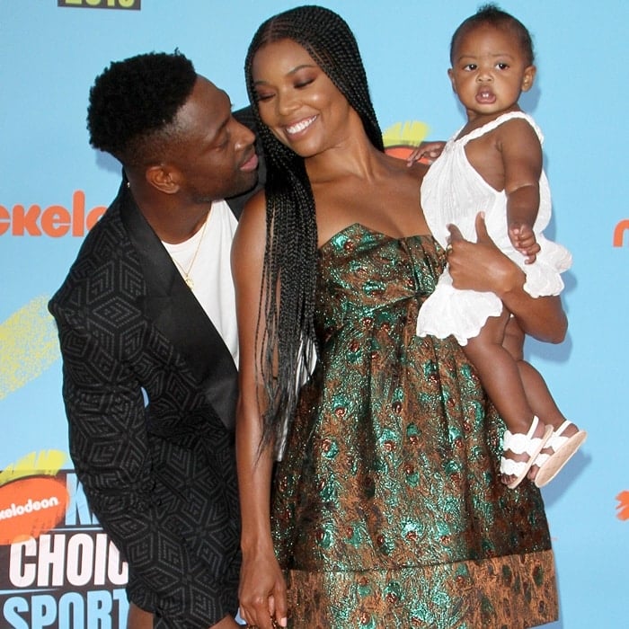 Kaavia James Union Wade was joined by her parents Gabrielle Union and Dwyane Wade