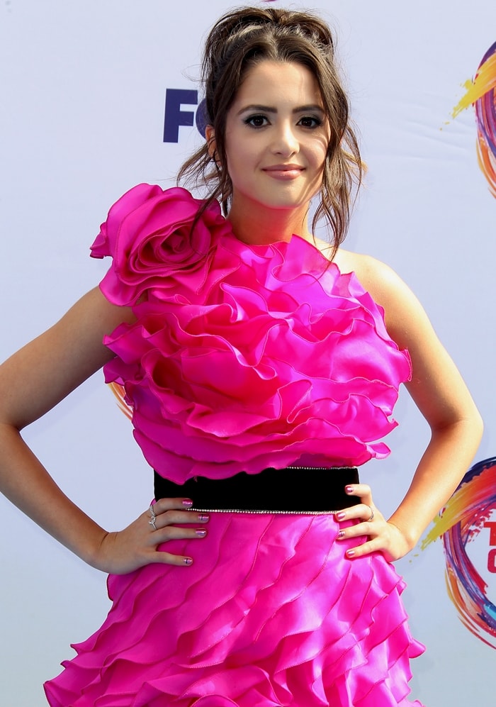 Laura Marano accessorized with rings from the Moonsun collaboration between Atelier Swarovski and Penélope Cruz
