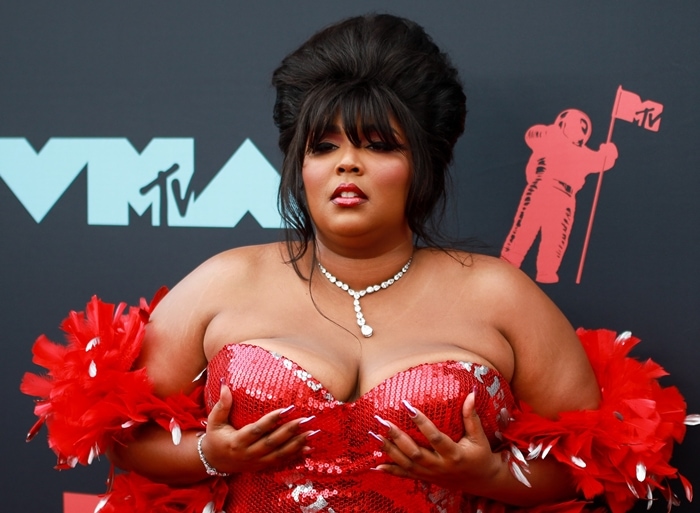 Lizzo was not afraid to show off her curves at the 2019 MTV VMAs at the Prudential Center in Newark, New Jersey on August 26, 2019