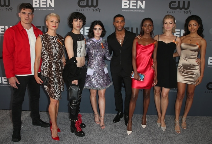 Zane Holtz, Katherine LaNasa, Jonny Beauchamp, Lucy Hale, Lucien Laviscount, Ashleigh Murray, Julia Chan, and Camille Hyde