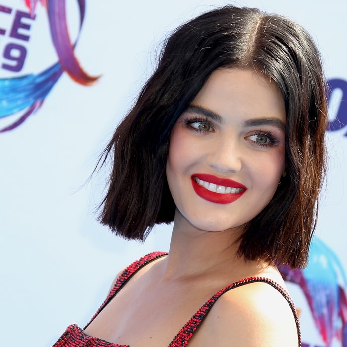 Lucy Hale shows that red lipstick is among makeup's all-time hall of fame