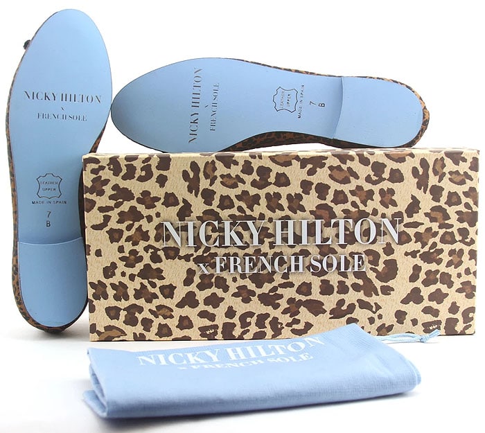 Nicky Hilton x French Sole shoes with Nicky-Blue soles