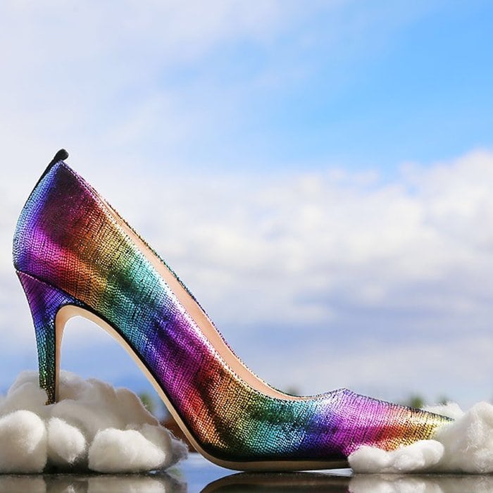 Fawn Rainbow Metallic High-Heel Pumps