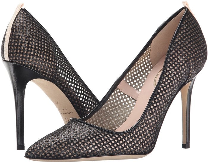 SJP by Sarah Jessica Parker fishnet Fawn is an edgy take on a classic pump