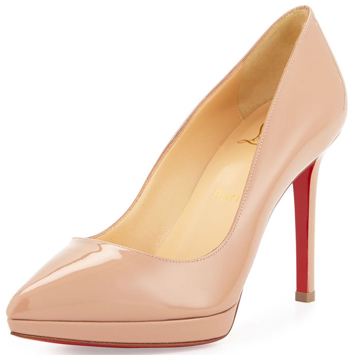 Christian Louboutin Pigalle Plato 100mm pumps nude patent