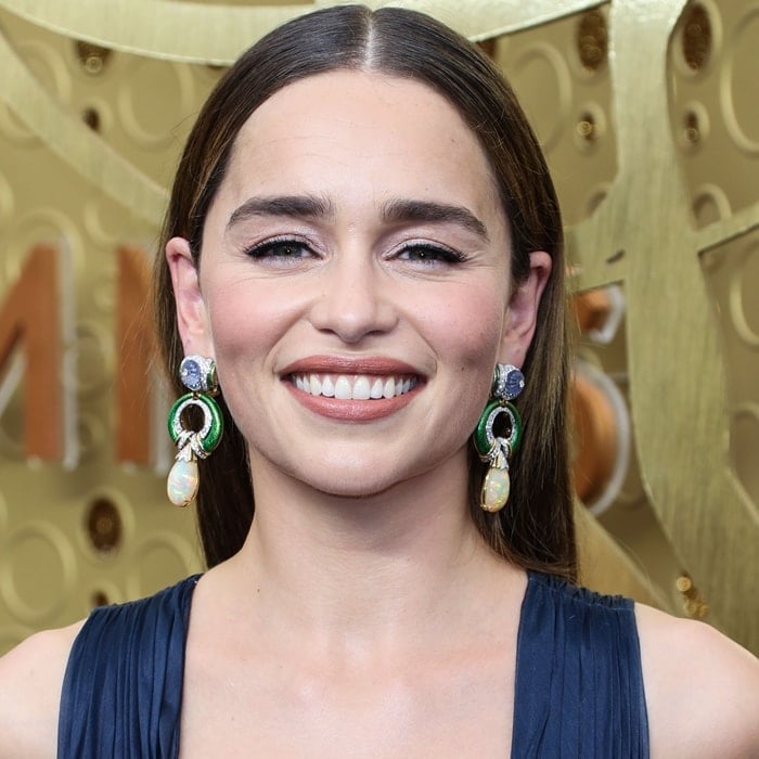 Emilia Clarke's David Webb earrings are priced at $72,000