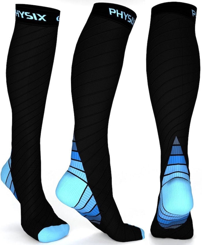 Physix Gear Sport Compression Socks for Men and Women 20-30mmHg