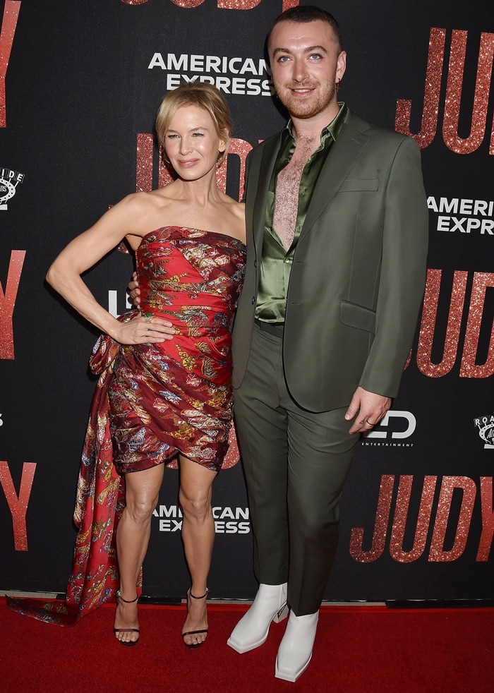 Renée Zellweger and singer Sam Smith recorded a duet of “Get Happy” for the soundtrack