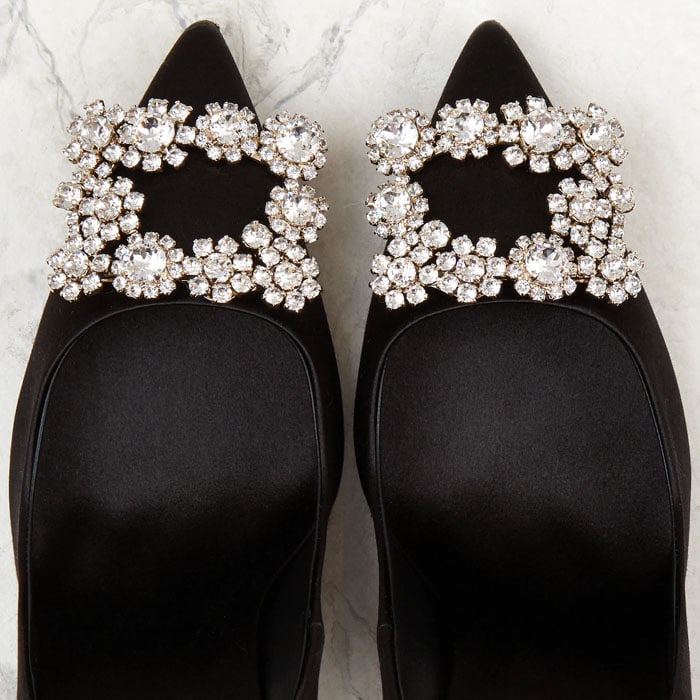 Roger Vivier Flower Strass Buckle Pumps