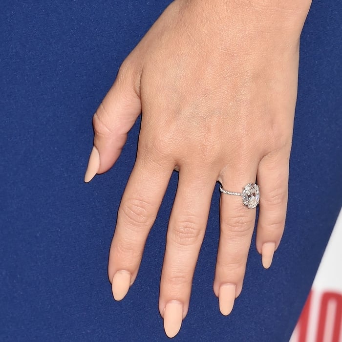 Sarah Hyland's mega-carat oval engagement ring designed by Lorraine Schwartz