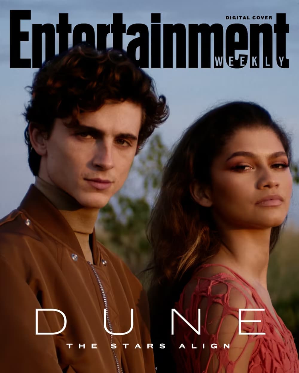 Entertainment Weekly's digital cover shows Timothée Chalamet looking much taller than his "Dune" co-star Zendaya