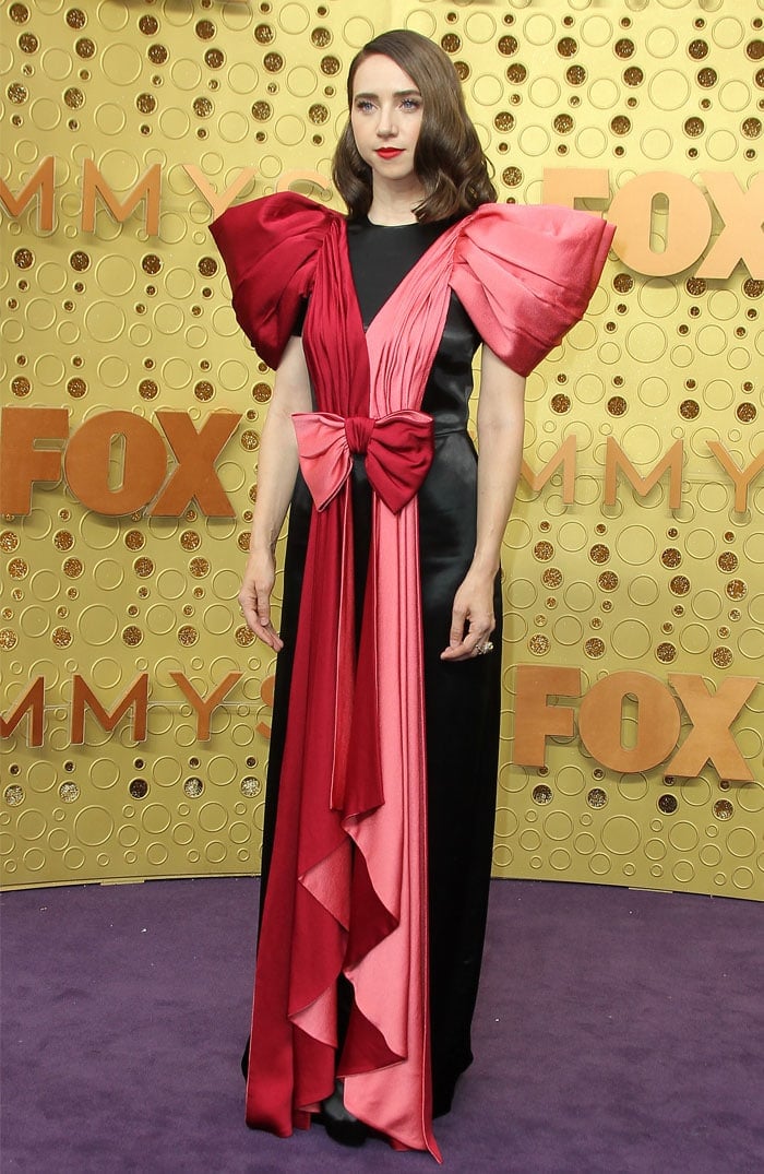 Zoe Kazan in a beribboned Gucci gown at the 2019 Emmy Awards
