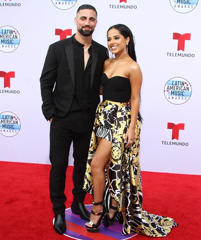 Becky G and professional soccer player Sebastian Lletget at the 2019 Latin American Music Awards in Hollywood on October 17, 2019