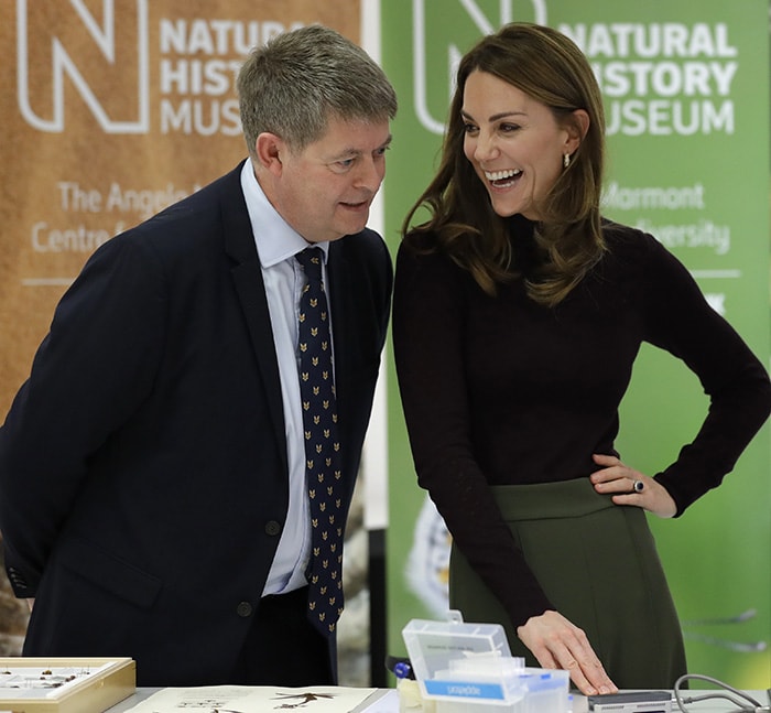 Kate Middleton with Natural History Museum director Sir Michael Dixon