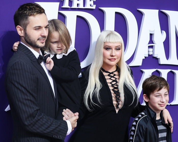 Christina Aguilera was supported by her fiancé Matthew Rutler, and her children, Max Liron Bratman and Summer Rain Rutler
