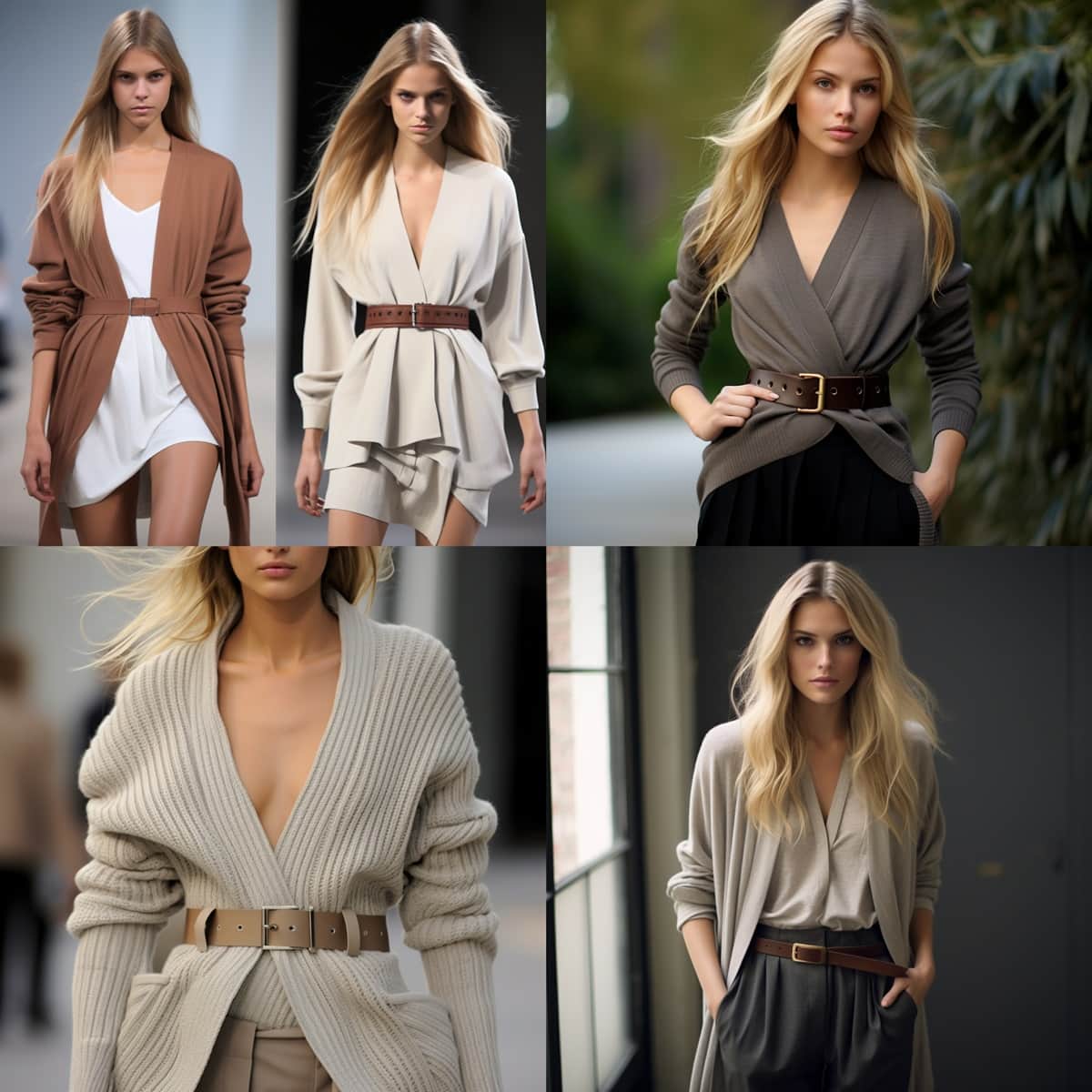 Versatile Fashion: Experiment with Thin and Chunky Belts to Transform Your Drapey Cardigans