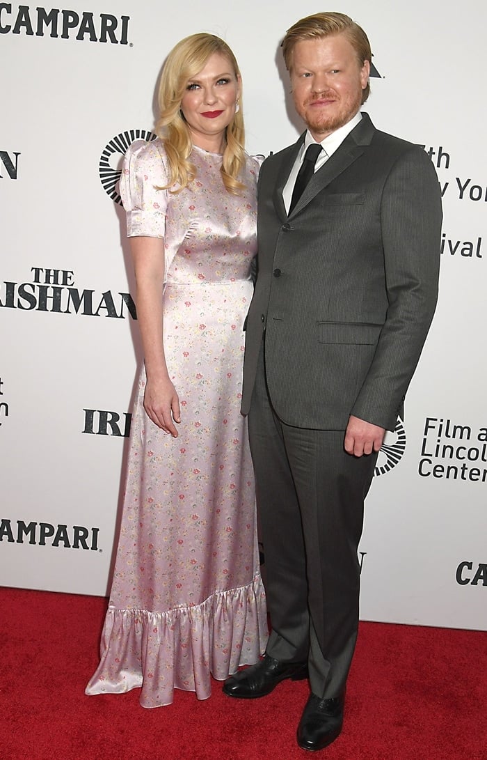 Kirsten Dunst and her fiance Jesse Plemons attend the New York Film Festival 57th Opening Night Gala world premiere of "The Irishman"