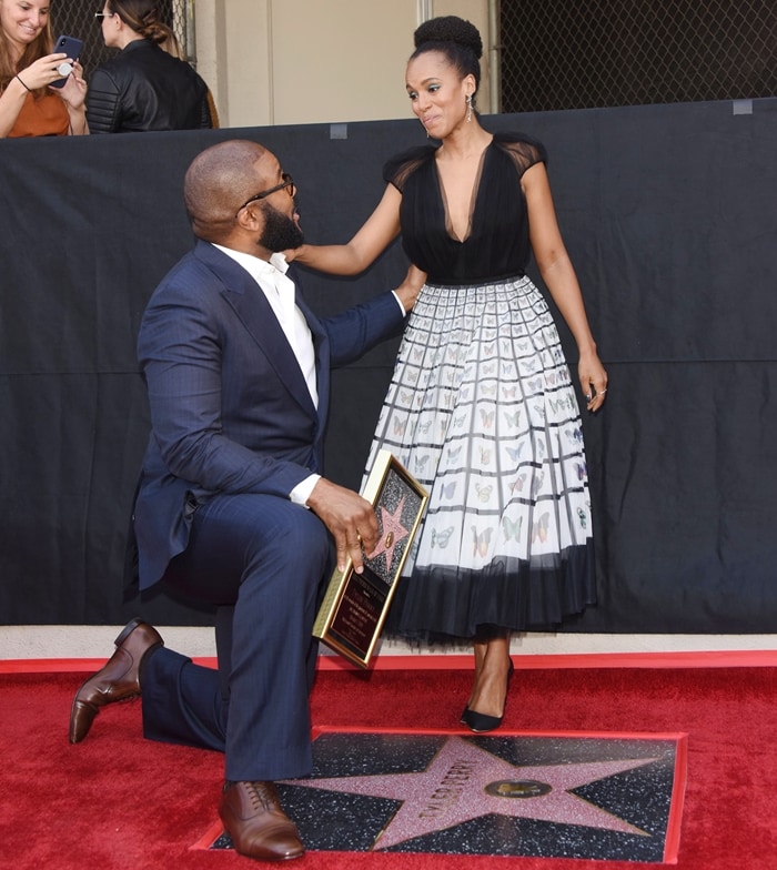 Kerry Washington joined Tyler Perry at his Hollywood Walk of Fame Ceremony