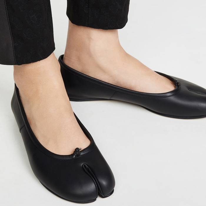 Maison Margiela Faux Leather Tabi Flats